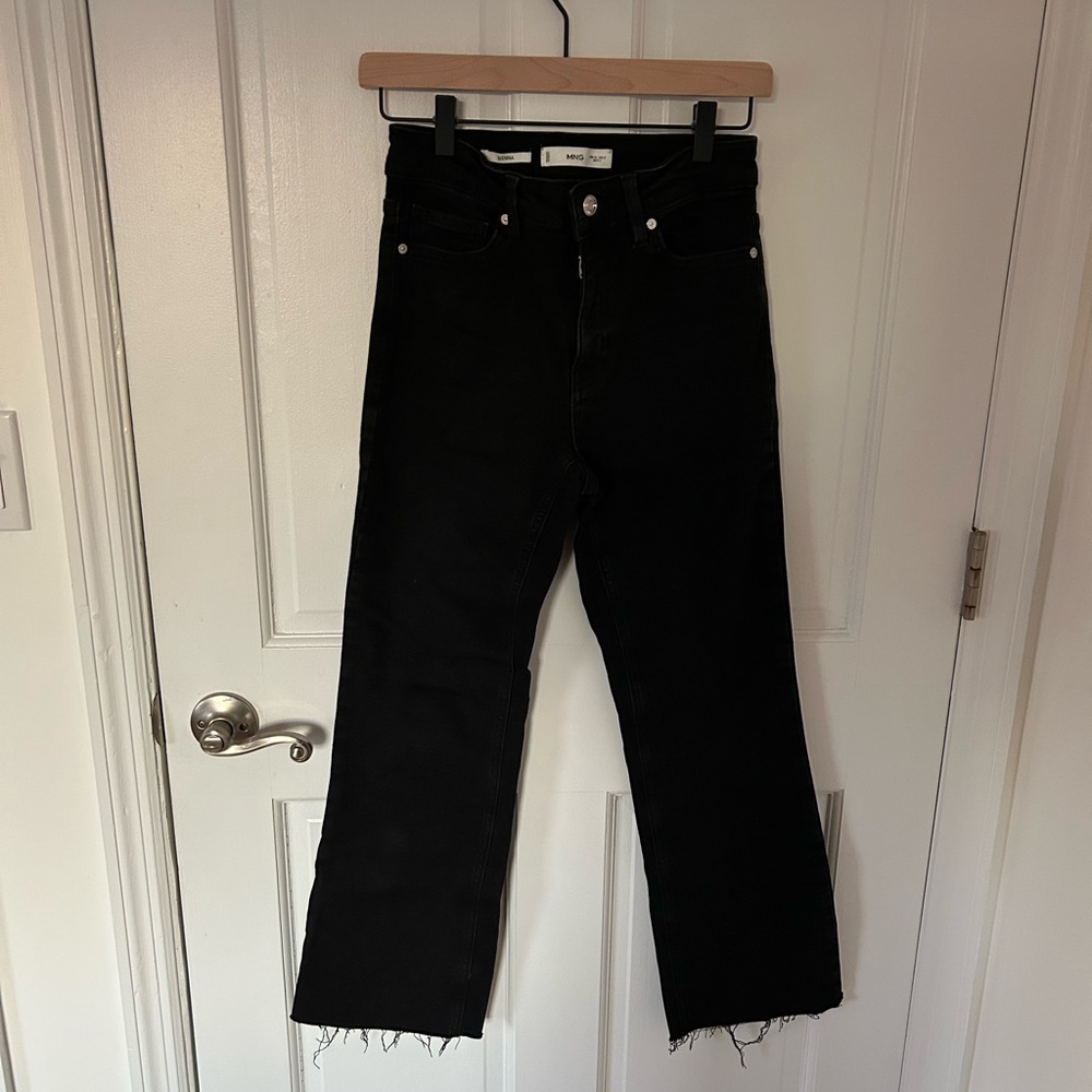 Mango sienna flared cropped jeans
